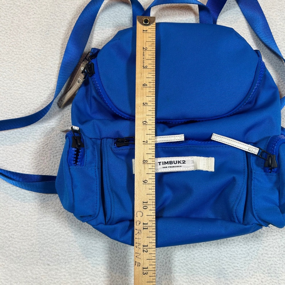 Timbuk2 Mini Backpack Kids OS Blue Canvas Multi-Pocket Small Daypack - Picture 8 of 8